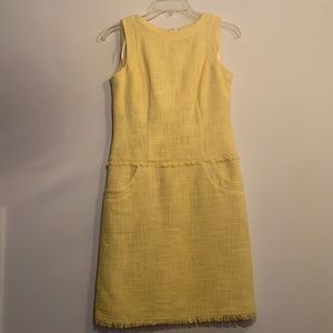 Calvin Klein Beautiful Sleeveless Tweed Pocket Sheath Dress!